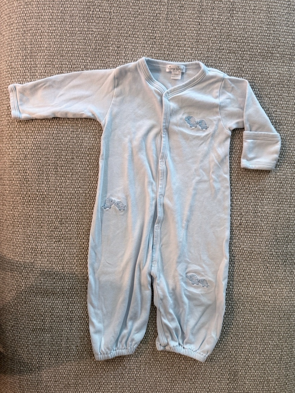 Kissy Kissy Elephant Blue Stripe Convertible Gown SM